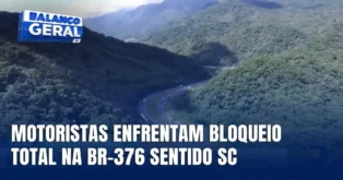 Interdição na BR-376 no sentido Santa Catarina