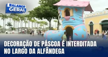 Interdição da Decoração de Páscoa no Largo da Alfândega em Florianópolis