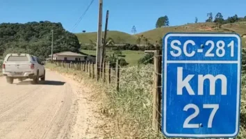 SC-281 liberada após desmoronamento que matou trabalhador