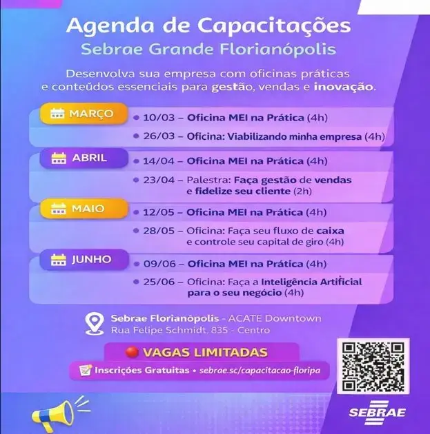 (Foto: De Olho Na Ilha / Divulgação) Sebrae/SC promove oficinas práticas para MEIs na Grande Florianópolis