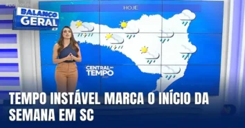 Segunda-feira com tempo instável em Santa Catarina