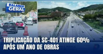 Triplicação da SC-401 avança para 60% de conclusão